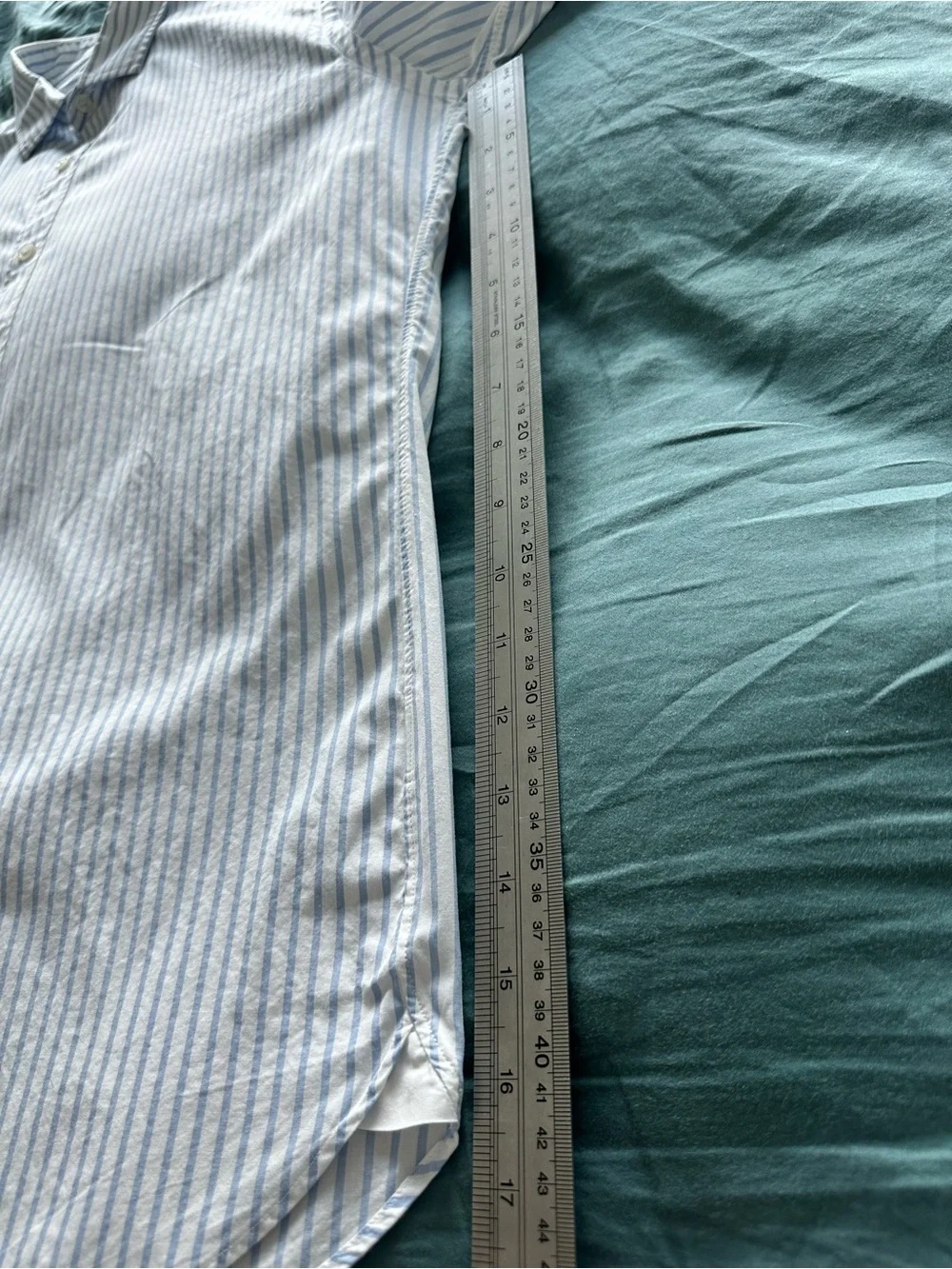 J.Crew Ludlow 120’s 2-Ply Dress Shirt Men’s XL Blue White Striped 100% Cotton